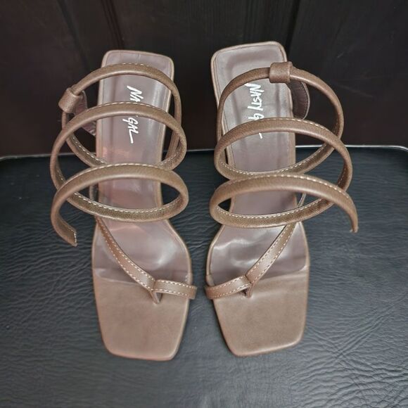 Nasty Gal Square Toe Wrap Around Stiletto Heels - Picture 5 of 14